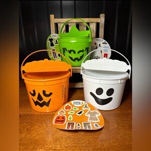 2022 Mcdonalds Halloween Trick or Treat Buckets & Stickers Set of 3